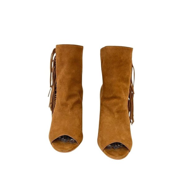 Dolce Vita Womens Size 8.5 Mazarine Peep Toe Fringe Bootie - Picture 2 of 7